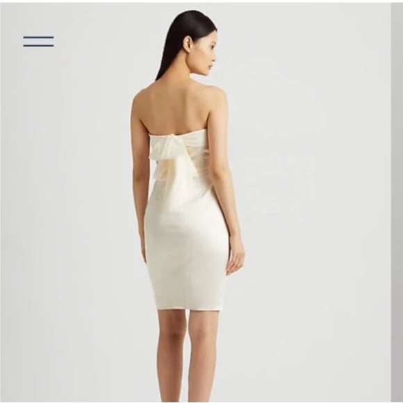**NWT** Ralph Lauren Bow Back Satin Dress - Picture 2 of 7